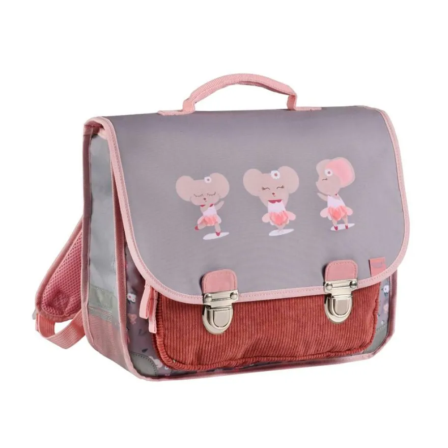 CARTABLE 36 VINTAGE - 2 COMPARTIMENTS Animascot - Souris - 36x30x14 cm