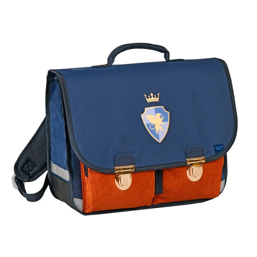CARTABLE 38 VINTAGE - 2 COMPARTIMENTS Louise & Arthur - Chevalier - 38x30x14 cm