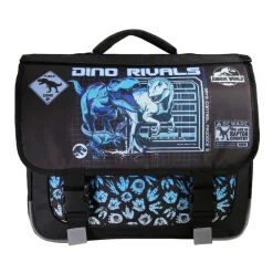 Cartable avec rabat réversible Jurassic World - 2 compartiments - noir - Bagtrotter