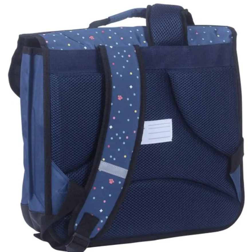 Cartable Chacha Miaou 36 cm - 2 compartiments - bleu - Kid'Abord