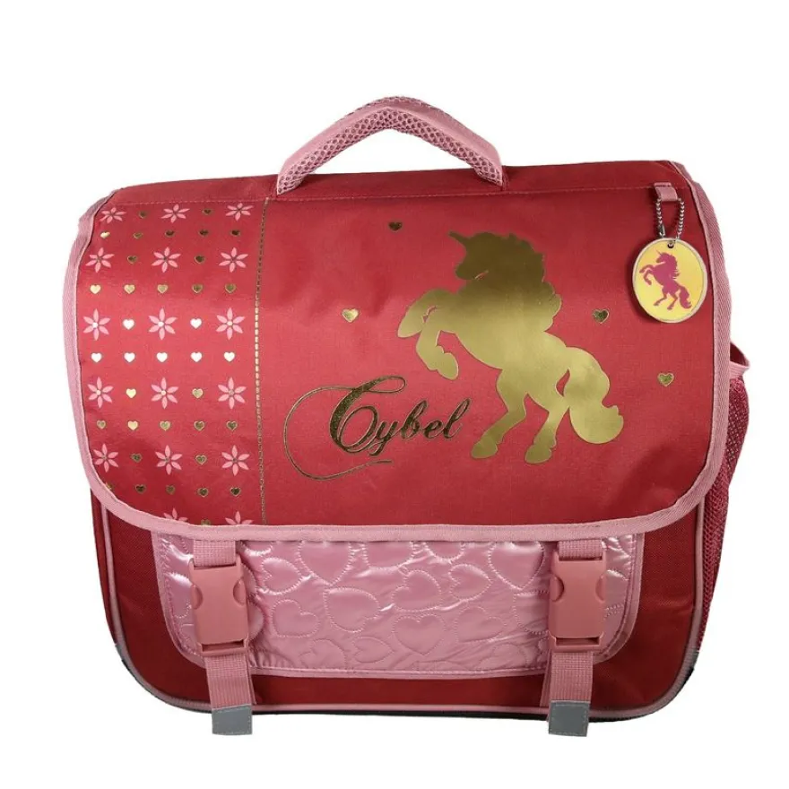 Cartable Cybel Phileas - 38 cm - 2 compartiments - rose - Bagtrotter