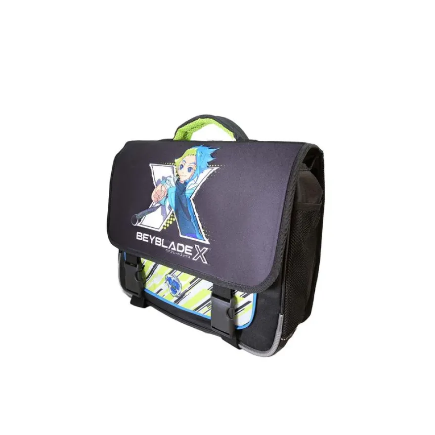 Cartable 3D Beyblade X - 38 cm - 2 compartiments - Noir - Bagtrotter