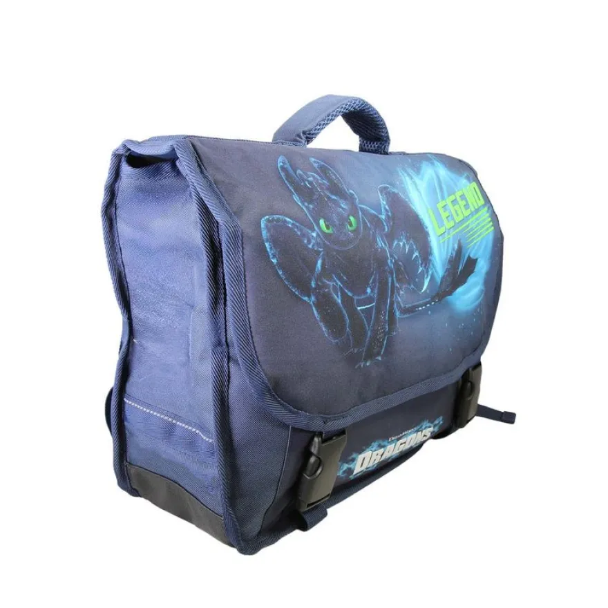 Cartable Dragon - 38 cm - 2 compartiments - Marine - Bagtrotter