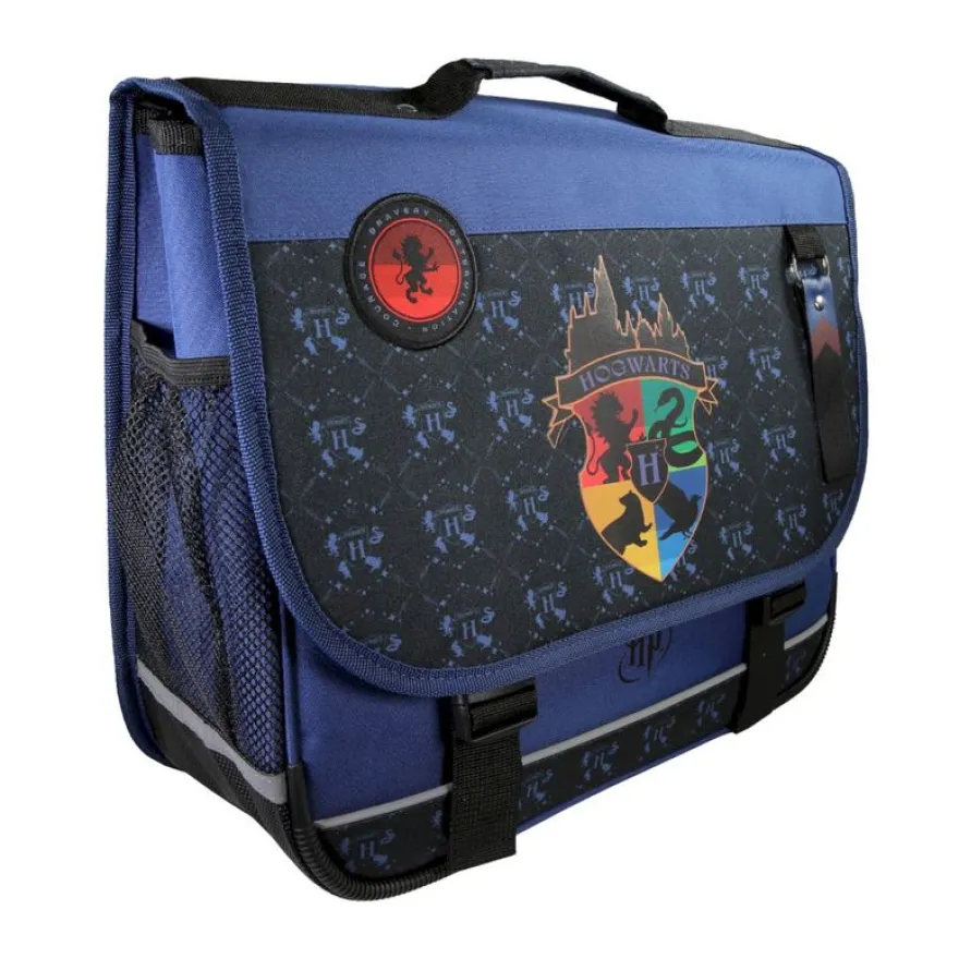 Cartable Harry Potter Hogwarts - 38 cm - 2 compartiments - Marine - Kid'Abord