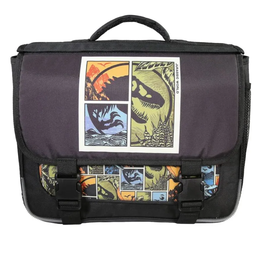 Cartable Jurassic world - 38cm - 2 compartiments - noir - Bagtrotter