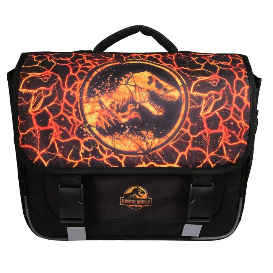 Cartable Jurassic world - 38cm - 2 compartiments - noir - Bagtrotter