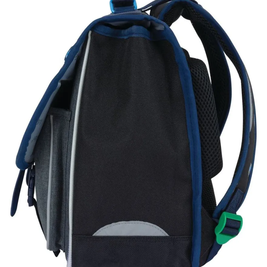 Cartable Kickers Boy - 38 cm - 2 compartiments - noir et gris chine - Oberthur