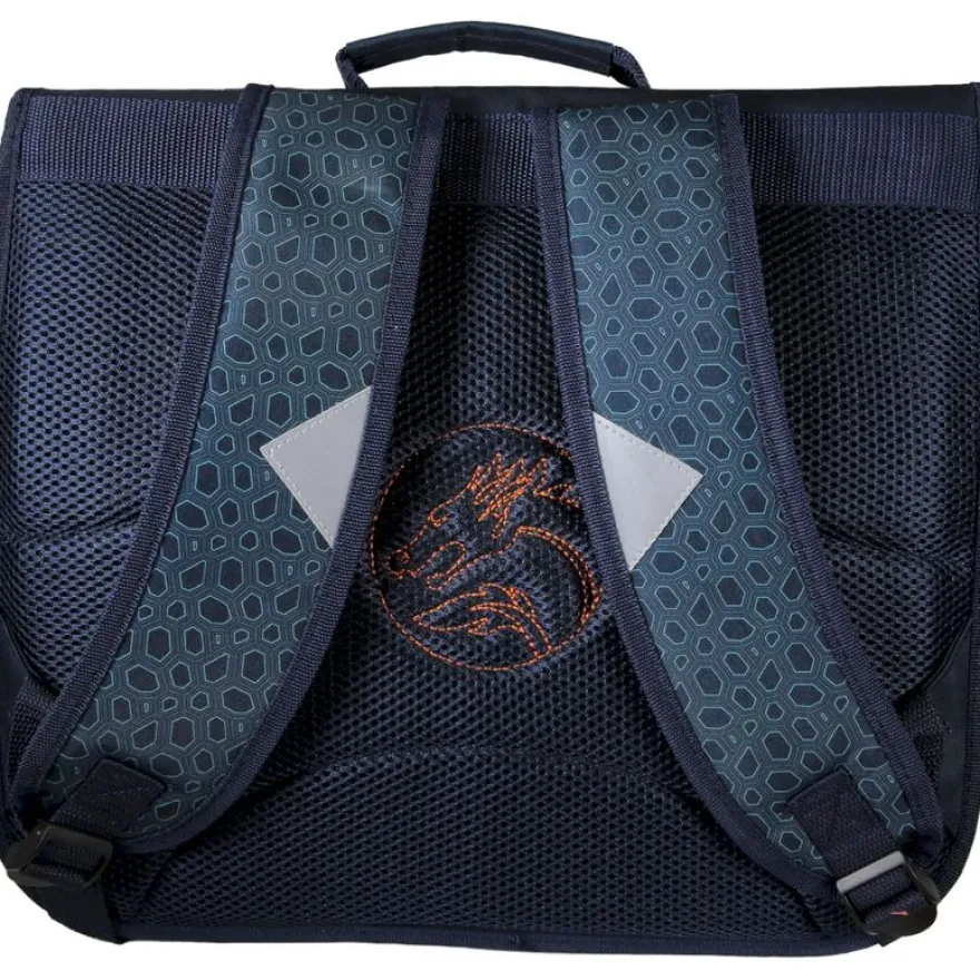 Cartable Kip Dragon - 38 cm - 2 compartiments - Marine - Kid'Abord