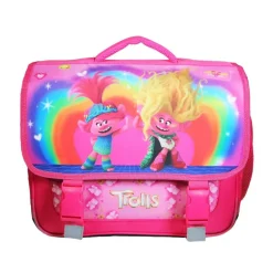 Cartable Les Trolls - 38 cm - 2 compartiments - rose - Bagtrotter