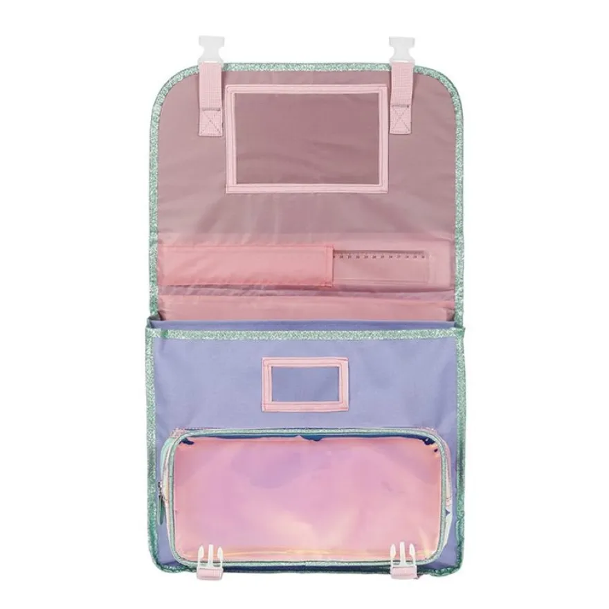 Cartable Licorne - 38 cm - 2 compartiments - lavande - Viquel