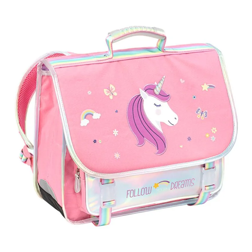 Cartable Licorne 38 cm - 2 compartiments - Viquel