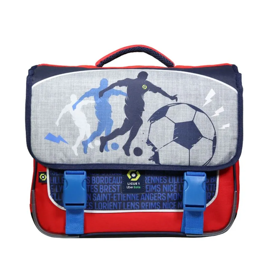 Cartable Ligue 1 38 cm - 2 compartiments - gris - Bagtrotter