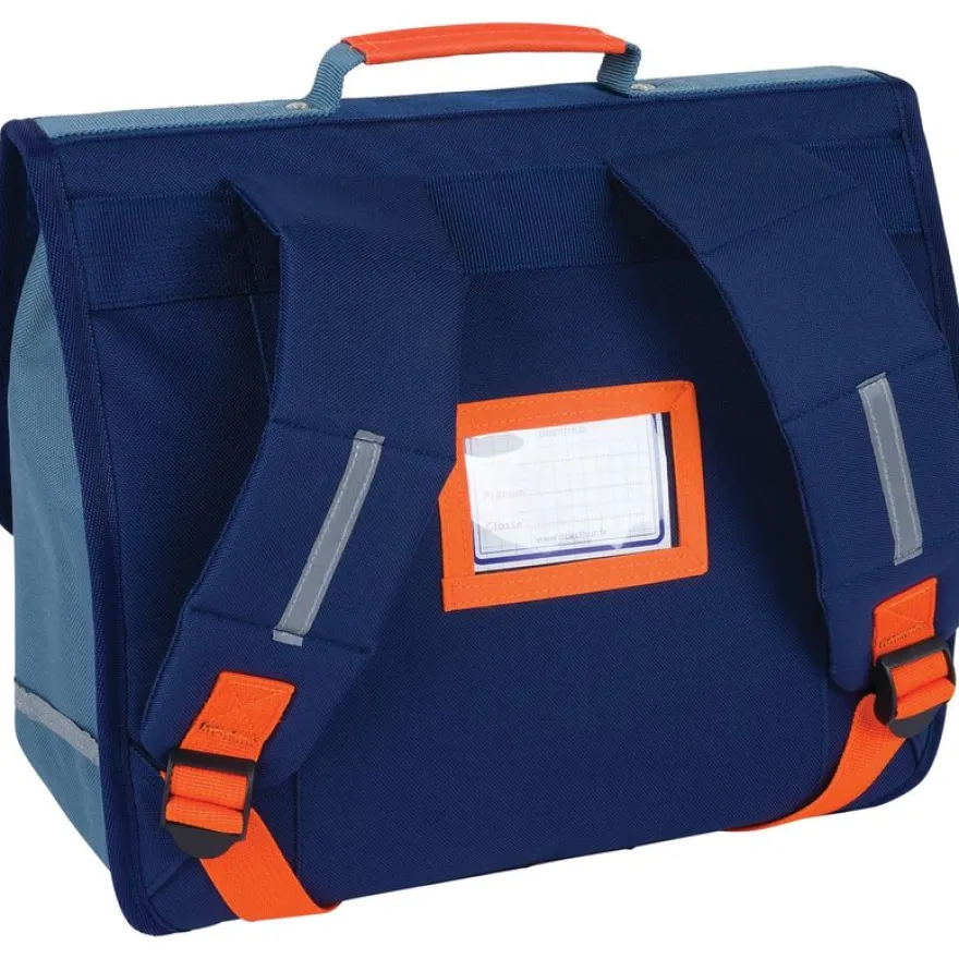 Cartable maternelle Dino - 35 cm - 1 compartiment - bleu et gris - Oberthur