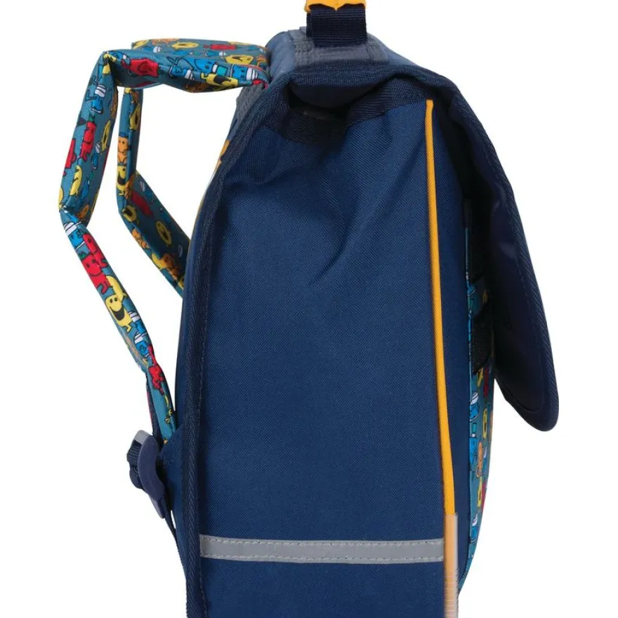 Cartable maternelle Monsieur Madame - 32 cm - 1 compartiment - marine - Oberthur