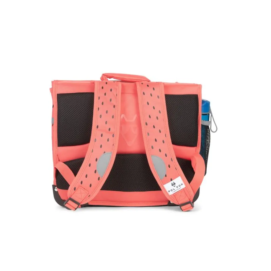 Cartable maternelle réversible Tutti Frutti - 35 cm - 1 compartiment - rouge - Pol Fox