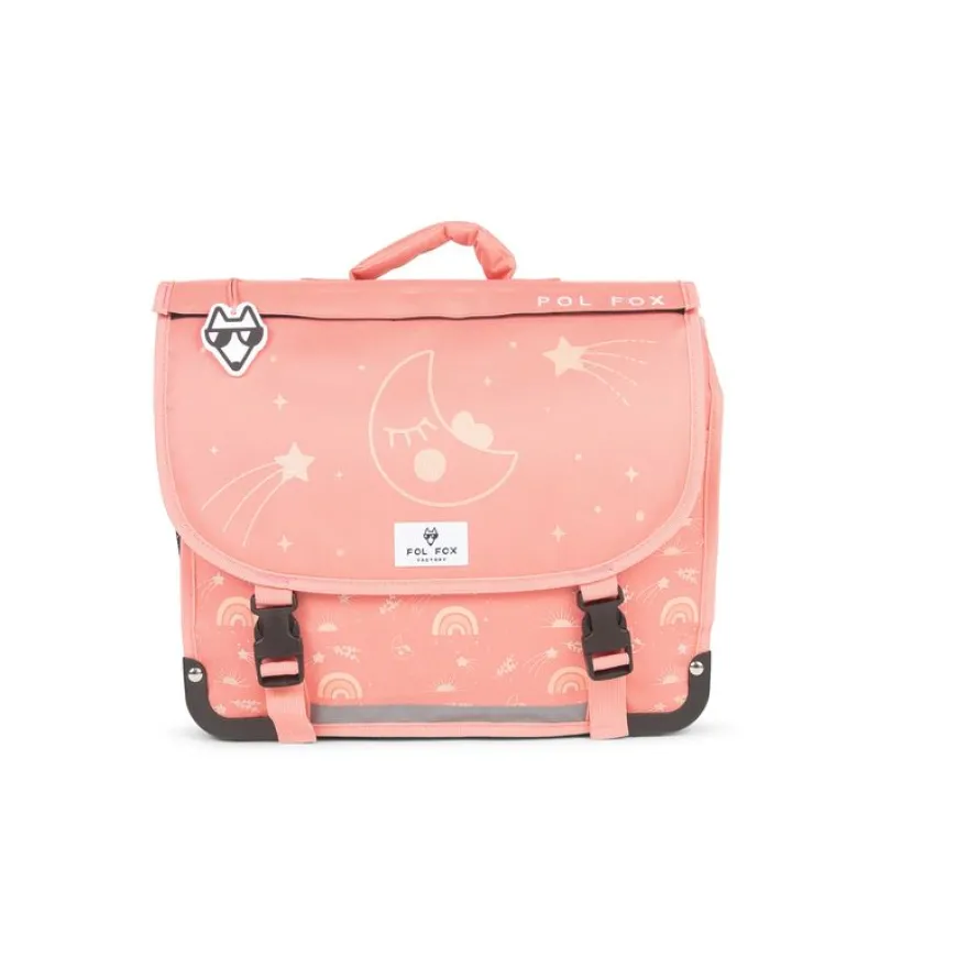 Cartable maternelle réversible Moonlight - 35 cm - 1 compartiment - rose - Pol Fox
