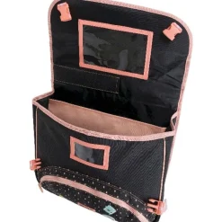 Cartable Mr Wonderful 38 cm - 2 compartiments - gris chiné et corail - Oberthur