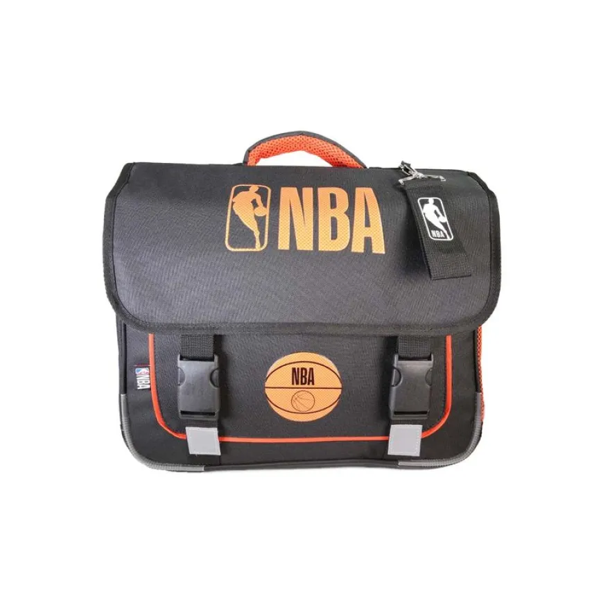 Cartable NBA - 38 cm - 2 compartiments - Noir - Bagtrotter