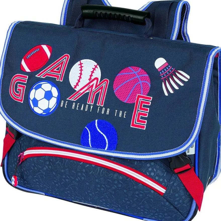Cartable OB Sport - 38 cm - 2 compartiments - marine et gris anthracite - Oberthur