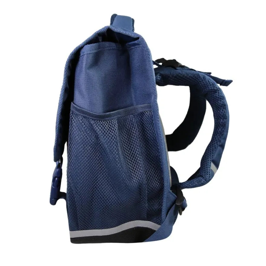 Cartable Phileas - 38cm - 2 compartiments - marine - Bagtrotter