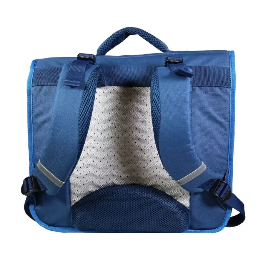Cartable Phileas Basket 38 cm - 2 compartiments - bleu - Bagtrotter
