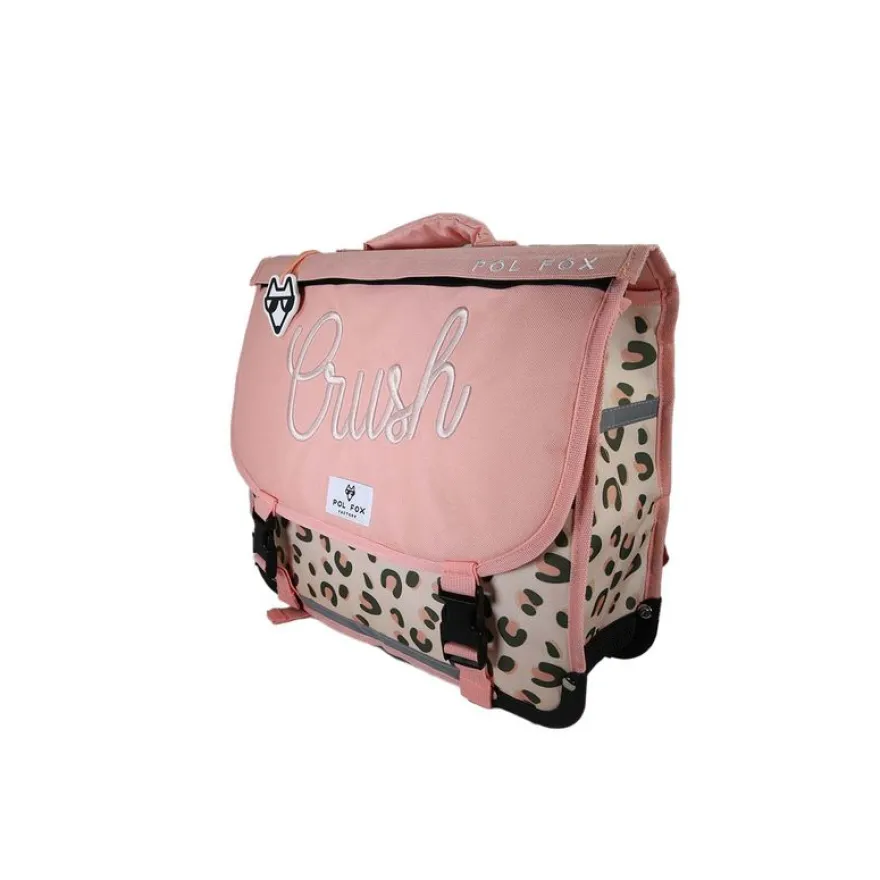 Cartable réversible 38 cm Crush - 2 compartiments - Rose - Pol Fox