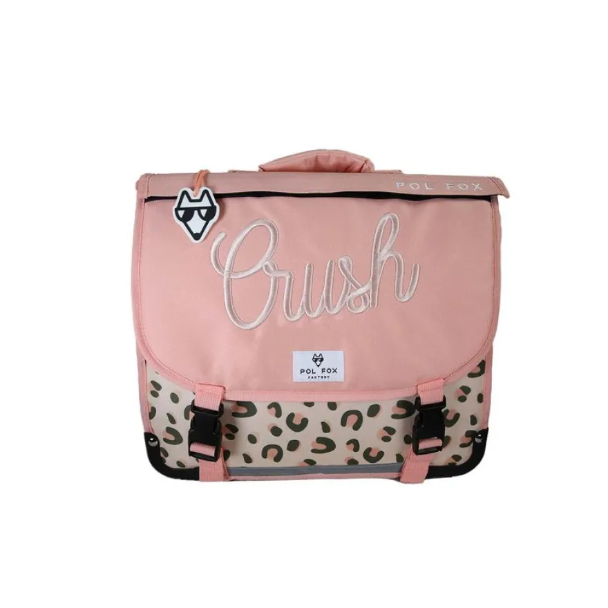 Cartable réversible 38 cm Crush - 2 compartiments - Rose - Pol Fox