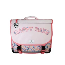 Cartable réversible 38 cm Happy Blush - 2 compartiments - Rose - Pol Fox
