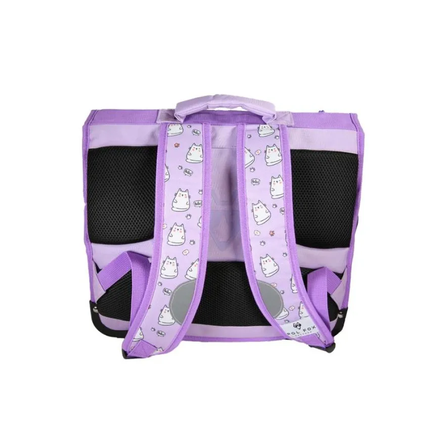Cartable réversible 38 cm Hello - 2 compartiments - Violet - Pol Fox