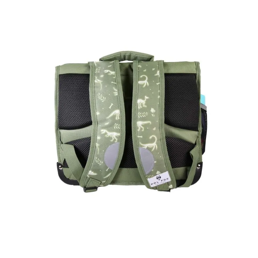 Cartable réversible 38 cm Jurassic - 2 compartiments - Vert - Pol Fox