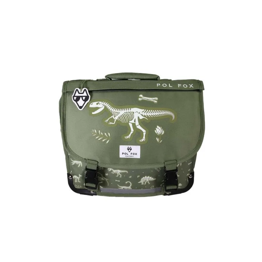 Cartable réversible 35 cm Jurassic - 1 compartiment - Vert - Pol Fox