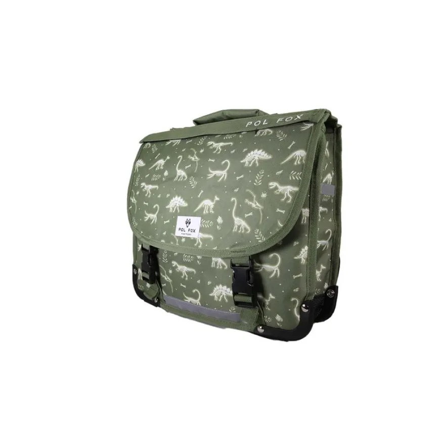 Cartable réversible 35 cm Jurassic - 1 compartiment - Vert - Pol Fox