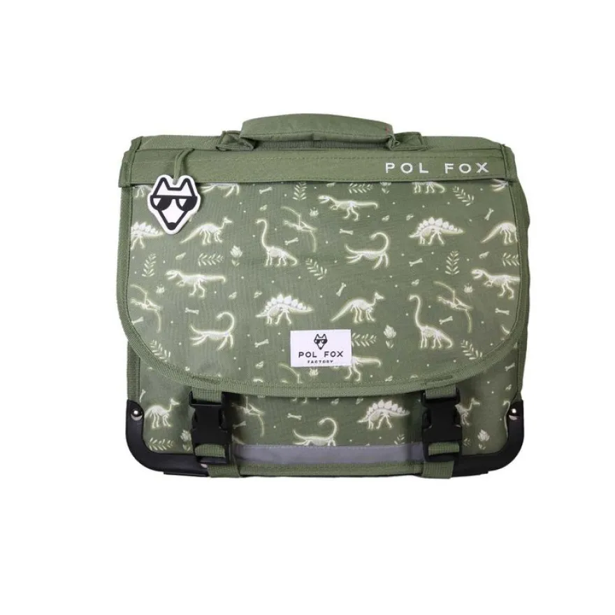 Cartable réversible 35 cm Jurassic - 1 compartiment - Vert - Pol Fox