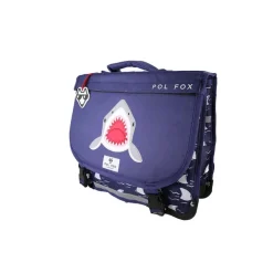 Cartable réversible 38 cm Shark - 2 compartiments - Marine - Pol Fox