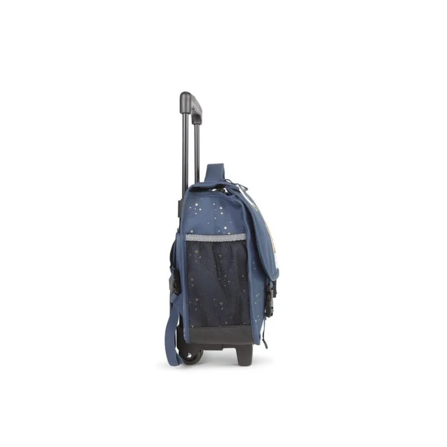 Cartable réversible à roulettes Star Blue - 38 cm - 2 compartiments - bleu - Pol Fox