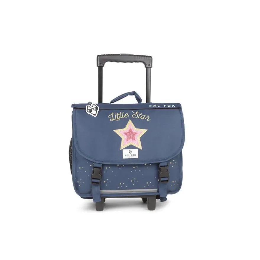 Cartable réversible à roulettes Star Blue - 38 cm - 2 compartiments - bleu - Pol Fox