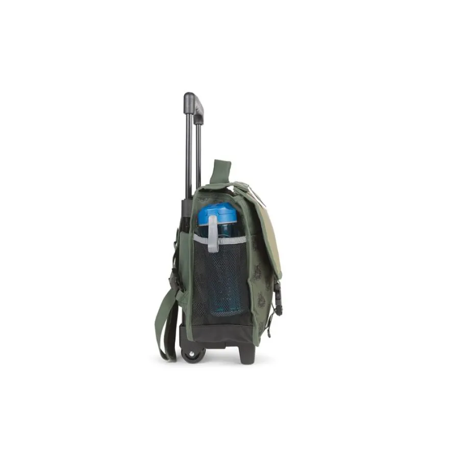 Cartable réversible à roulettes Tiger - 38 cm - 2 compartiments - vert - Pol Fox