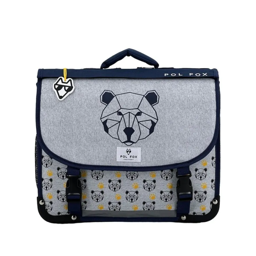 Cartable réversible Bear 38 cm - 2 compartiments - ourson - Pol Fox