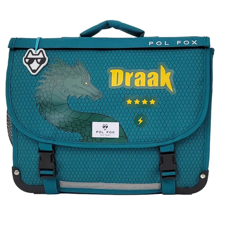 Cartable réversible Dragon 38 cm - 2 compartiments - Pol Fox