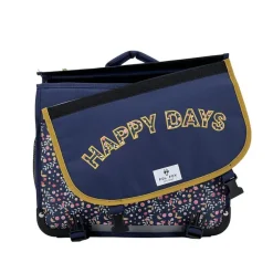 Cartable réversible Happy Blue 38 cm - 2 compartiments - liberty - Pol Fox