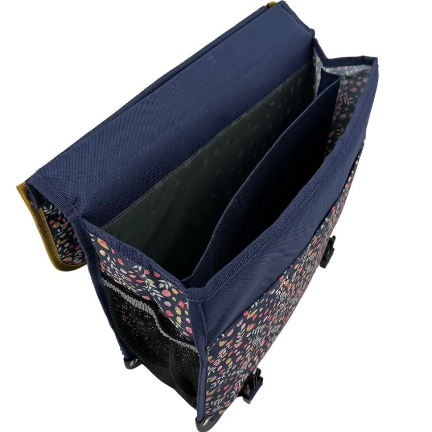 Cartable réversible Happy Blue 38 cm - 2 compartiments - liberty - Pol Fox