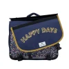 Cartable réversible Happy Blue 41 cm - 2 compartiments - liberty - Pol Fox