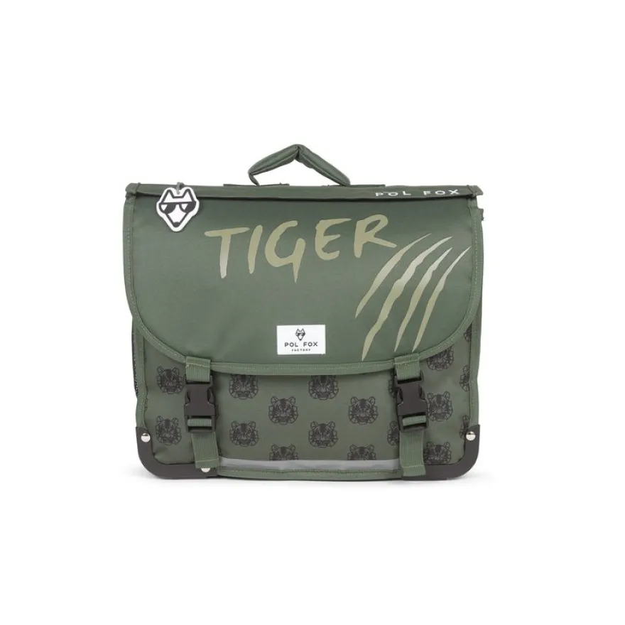 Cartable réversible Tiger - 41 cm - 2 compartiments - vert - Pol Fox