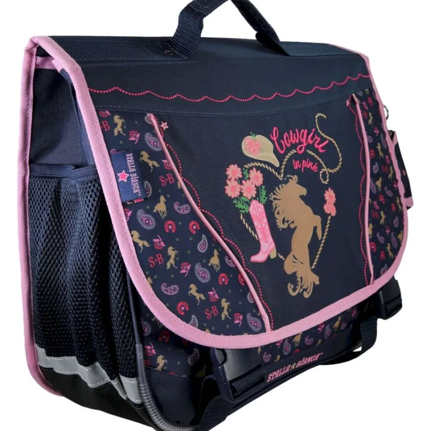 Cartable Stalla Bianca - 38 cm - 2 compartiments - Marine - Kid'Abord
