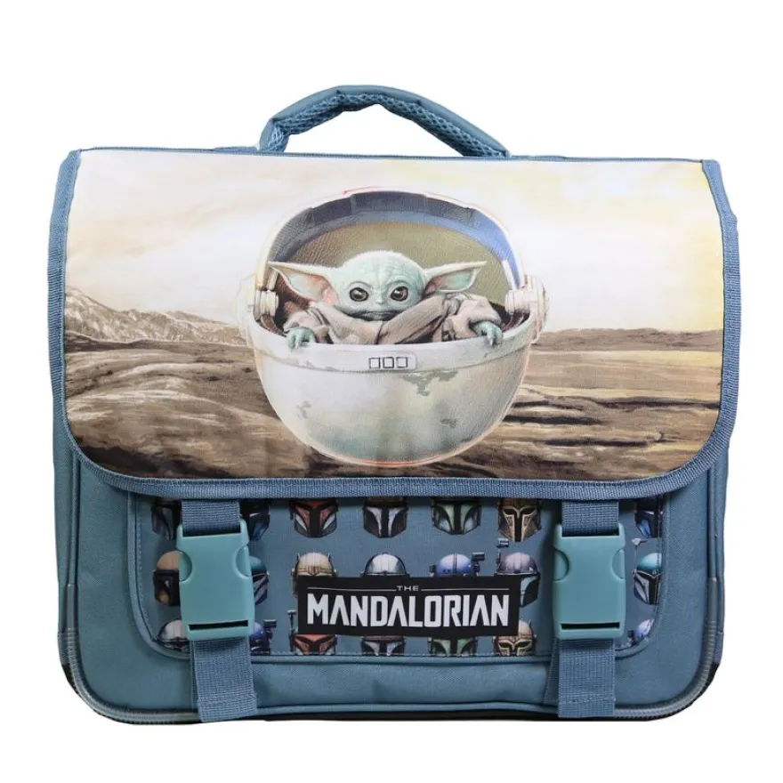 Cartable Star Wars / The Mandalorian 38 cm - 2 compartiments - bleu - Bagtrotter