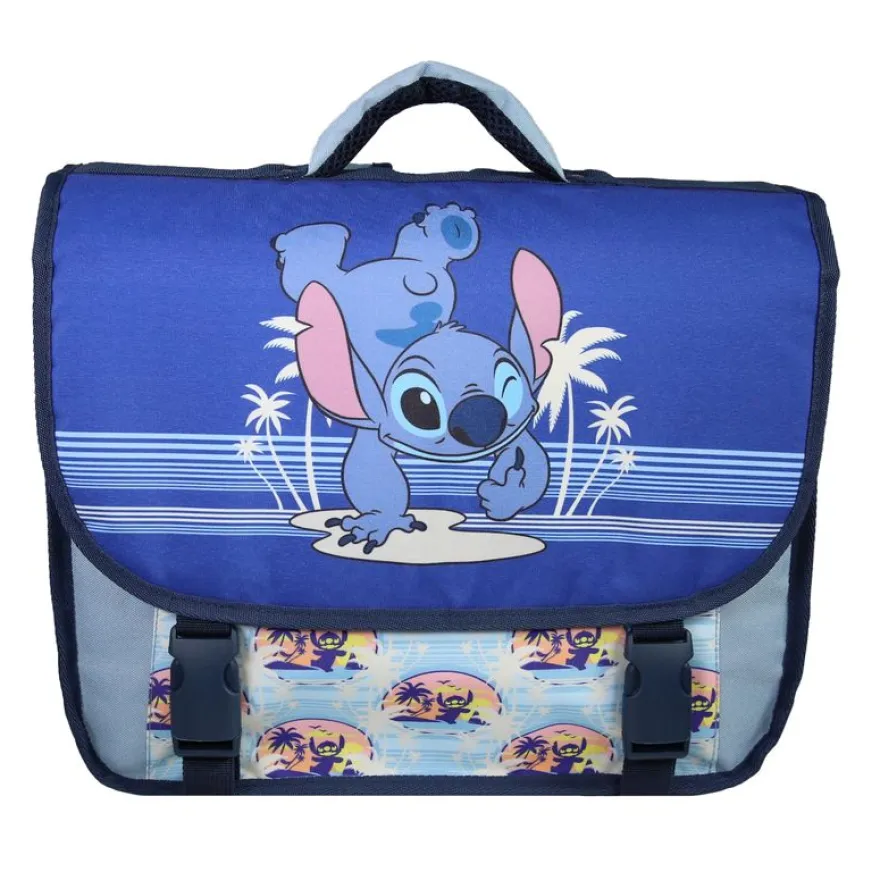 Cartable Stitch - 38cm - 2 compartiments - bleu - Bagtrotter
