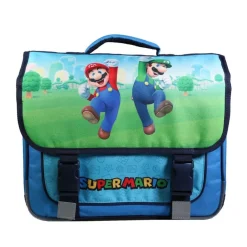 Cartable Super Mario 38 cm - 2 compartiments - bleu - Bagtrotter