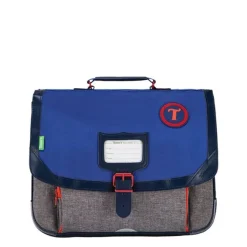 Cartable Tann's Pierre 38 cm - 1 compartiment - chine / bleu