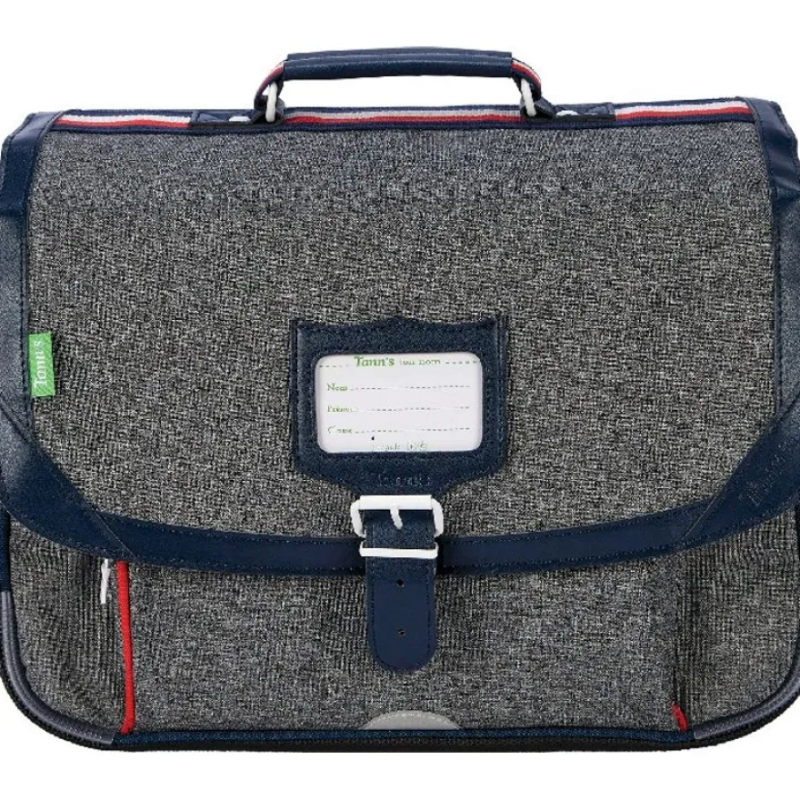 Cartable Tann's Sam - 38 cm - 2 compartiments - gris