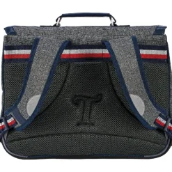 Cartable Tann's Sam - 38 cm - 2 compartiments - gris
